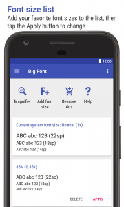 اسکرین شات برنامه Big Font (change font size) 5