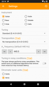 اسکرین شات برنامه Guitar Tuner, Violin: Tuneo 3