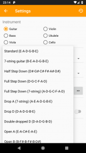 اسکرین شات برنامه Guitar Tuner, Violin: Tuneo 4