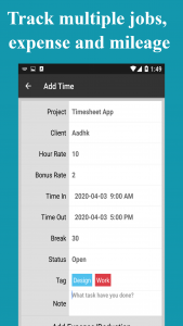 اسکرین شات برنامه Timesheet - Work Hours Tracker 7