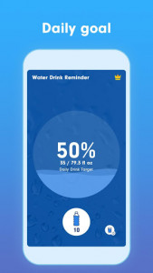 اسکرین شات برنامه WaterBy: Water Drink Tracker Reminder & Alarm 2