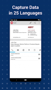 اسکرین شات برنامه Business Card Reader - Business Card Scanner 2