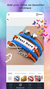 اسکرین شات 1 برنامه Name on necklace - Name art