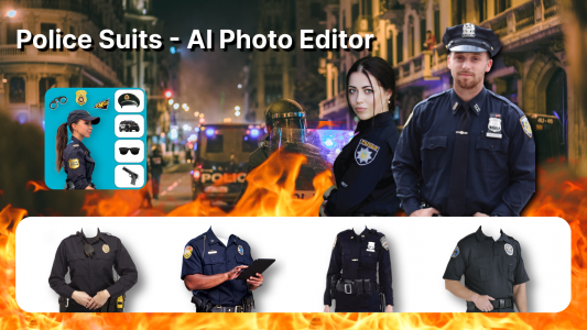 اسکرین شات برنامه Police Suits - AI Photo Editor 1