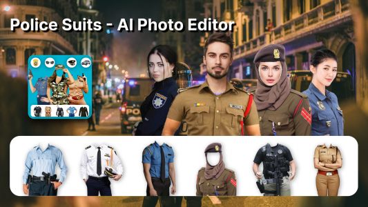 اسکرین شات برنامه Police Suits - AI Photo Editor 1