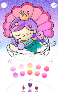 اسکرین شات 4 بازی Mermaid coloring book gradient