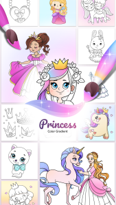 اسکرین شات 1 بازی Princess Color Gradient