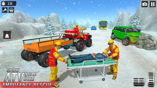 اسکرین شات برنامه Snow ATV Quad Bike Ambulance Rescue Game 1