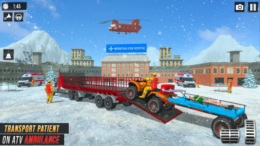 اسکرین شات برنامه Snow ATV Quad Bike Ambulance Rescue Game 4