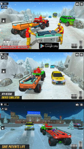 اسکرین شات برنامه Snow ATV Quad Bike Ambulance Rescue Game 6
