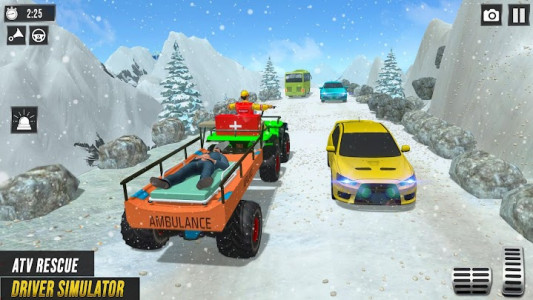 اسکرین شات برنامه Snow ATV Quad Bike Ambulance Rescue Game 2