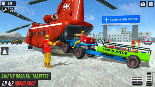 اسکرین شات برنامه Snow ATV Quad Bike Ambulance Rescue Game 3