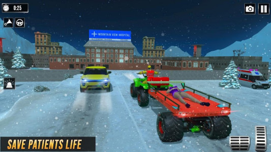 اسکرین شات برنامه Snow ATV Quad Bike Ambulance Rescue Game 5