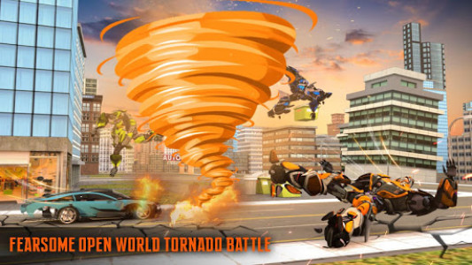 اسکرین شات برنامه Fire Tornado Robot Transforming Game 8
