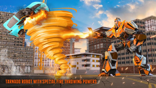 اسکرین شات برنامه Fire Tornado Robot Transforming Game 5