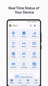 اسکرین شات برنامه CPU X - Device & System info 1
