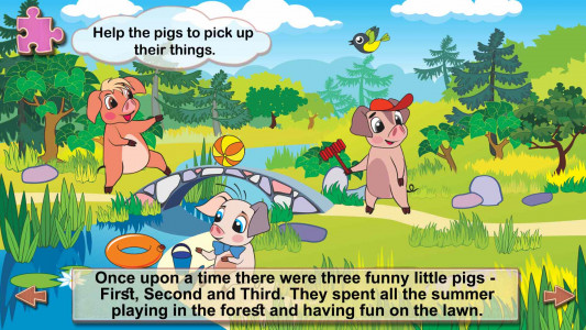 اسکرین شات بازی Three Little Pigs: Kids Book 1