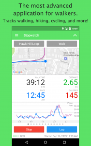 اسکرین شات برنامه Walkmeter Walking & Hiking GPS 1