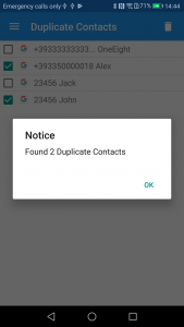 اسکرین شات برنامه Duplicate Contacts 1