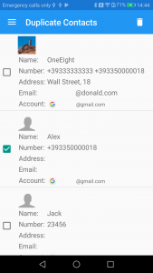 اسکرین شات برنامه Duplicate Contacts 4