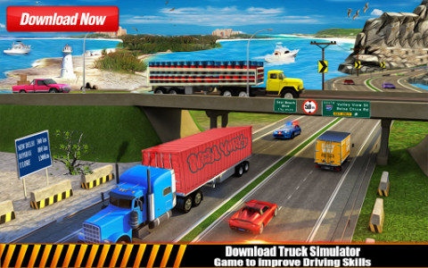 اسکرین شات بازی Police Car Chase Cargo Truck Driver – Truck Games 2
