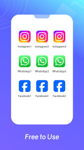 اسکرین شات 1 برنامه Account Space: Multi App&Clone