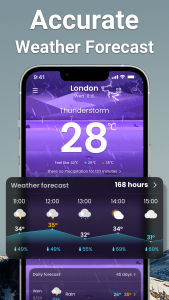 اسکرین شات 1 برنامه Weather: Live radar & widgets