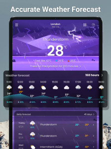 اسکرین شات برنامه Weather: Live radar & widgets 1