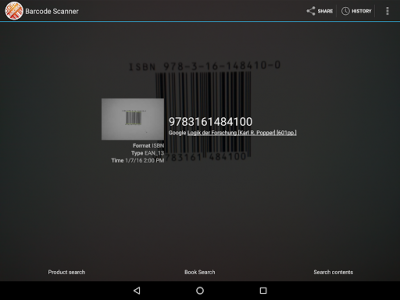 اسکرین شات برنامه Accusoft Barcode Scanner 4