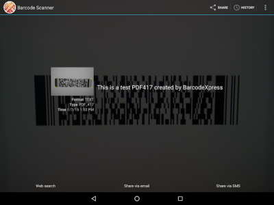 اسکرین شات برنامه Accusoft Barcode Scanner 2