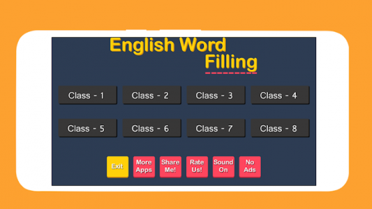 اسکرین شات برنامه English Word Filling: Fill in the blanks 1
