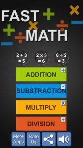 اسکرین شات 1 برنامه Fast Math with Tables