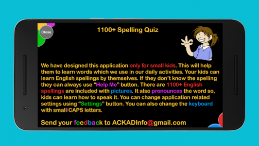 اسکرین شات برنامه 1100+ Spelling Quiz for spelling learning 4