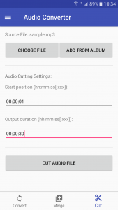 اسکرین شات برنامه Audio Converter 3