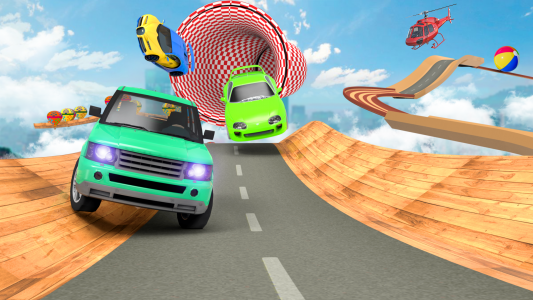 اسکرین شات 5 برنامه Car Stunt Zombie Shooter Game