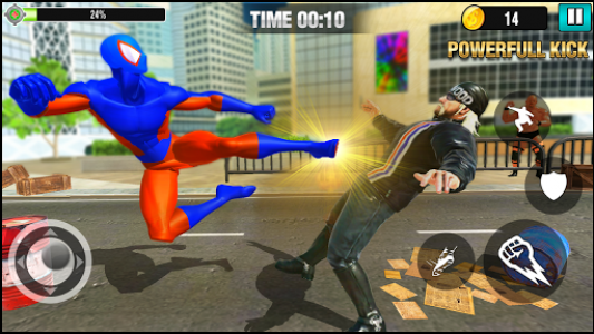 اسکرین شات بازی Power Hero Spider - Free fighting games 2020 1