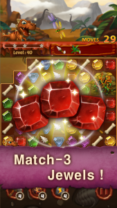 اسکرین شات بازی Jewels Dino Age: Match3 Puzzle 1