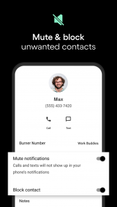 اسکرین شات 5 برنامه Burner: Second Phone Number