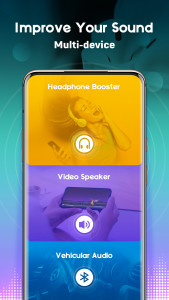 اسکرین شات 3 برنامه Volume Booster EQ 200% Louder