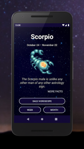 اسکرین شات برنامه Scorpio Horoscope ♏ Free Daily Zodiac Sign 1