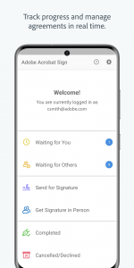 اسکرین شات 1 برنامه Adobe Acrobat Sign