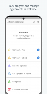 اسکرین شات برنامه Adobe Acrobat Sign 1