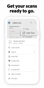 اسکرین شات 6 برنامه Adobe Scan AI PDF Scanner, OCR