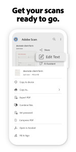 اسکرین شات 6 برنامه Adobe Scan AI PDF Scanner, OCR