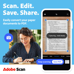 اسکرین شات 1 برنامه Adobe Scan AI PDF Scanner, OCR