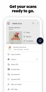 اسکرین شات 4 برنامه Adobe Scan AI PDF Scanner, OCR