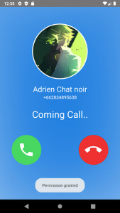 اسکرین شات بازی Adrien black cat fake call 2