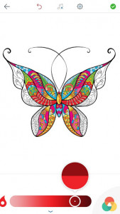 اسکرین شات برنامه Adult Butterfly Coloring Pages 17