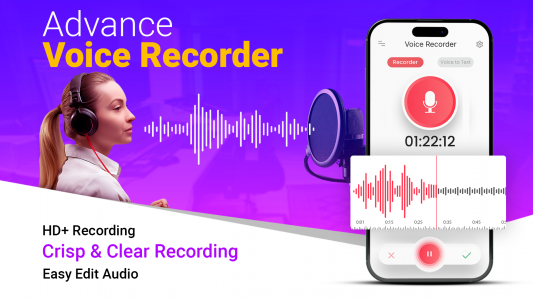 اسکرین شات برنامه Advance Voice Recorder 1