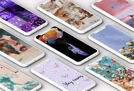 اسکرین شات 1 برنامه Cute Aesthetic Wallpaper